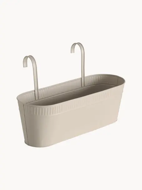 Plantenpot Tamina van metaal in beige, Gepoedercoat metaal, Beige, B 43  x H 24 cm