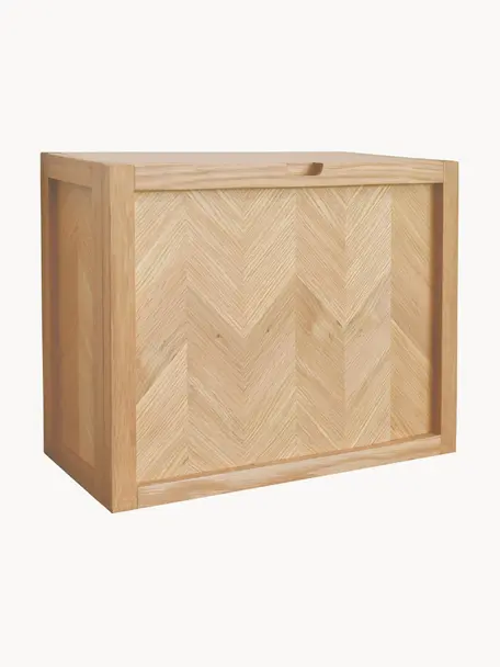 Schoenenkast Herringbone van eikenhout voor aan de wand, Eikenhout, B 50 x H 40 cm