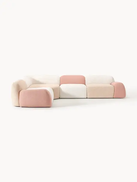 Divano angolare componibile 4 posti Wolke, Fuorisalone Edition, Piedini: plastica Questo prodotto , Multicolore, Larg. 349 x Prof. 262 cm, chaise longue a sinistra