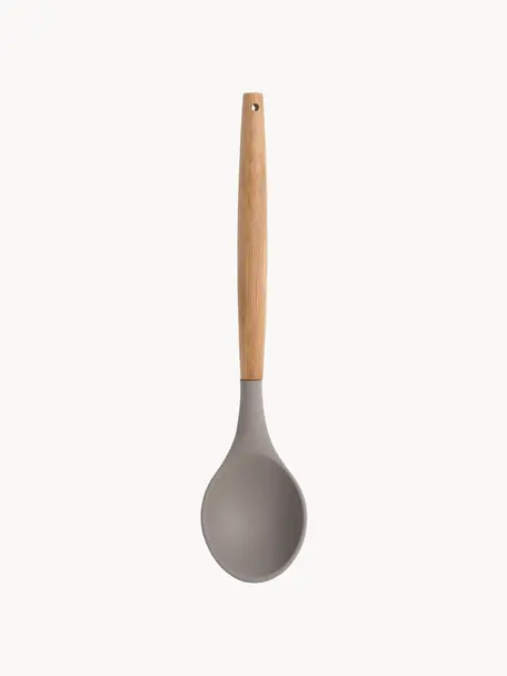 Cucchiaio da cucina Silico, Plastica, legno, Greige, legno chiaro, Lunghezza 32 cm