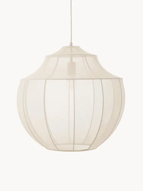 Závěsné svítidlo ze síťoviny Beau, Světle béžová, Ø 55 cm, V 52 cm