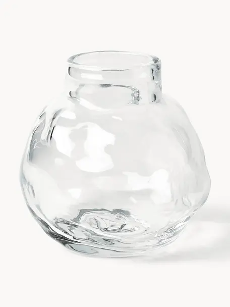 Glas-Vase Bunch, H 12 cm, Glas, Transparent, Ø 12 x H 12 cm