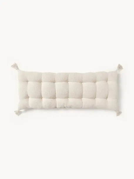Poduszka na krzesło Rheya, Złamana biel, S 48 x D 120 cm
