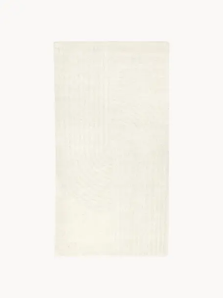 Tappeto in lana fatto a mano Mason, Retro: 100% cotone Nel caso dei , Bianco crema, Larg. 160 x Lung. 230 cm (taglia M)