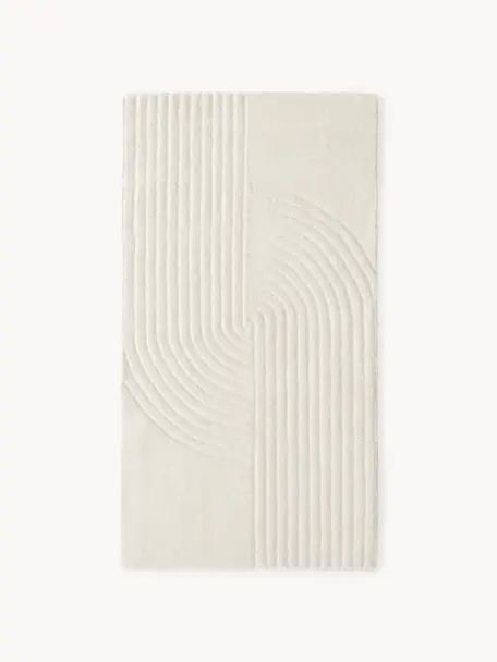 Tapis en laine tuftée main Mason, Blanc crème, larg. 160 x long. 230 cm (taille M)