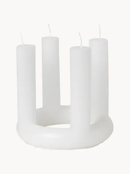 Adventná sviečka Lucia, Vosk, Biela, Ø 20 x V 18 cm