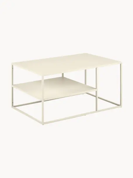 Metall-Couchtisch Neptun, Metall, pulverbeschichtet, Beige, B 90 x T 60 cm