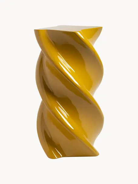 Bijzettafel Marshmallow, Glasvezel, Okergeel, Ø 30 x H 54 cm