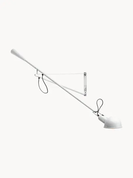 Wandlamp 265 Small met stekker, Gecoat metaal, Wit, B 16 x D 152 cm