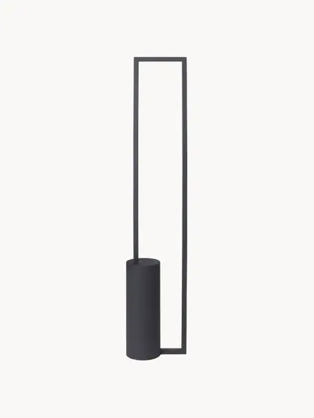 LED vloerlamp Geometric, Lamp: gepoedercoat staal, Zwart, H 130 cm