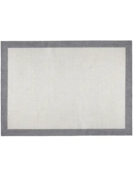 Tapis intérieur-extérieur, à faces distinctes Panama, Gris, couleur crème, long. 230 x larg. 160 cm