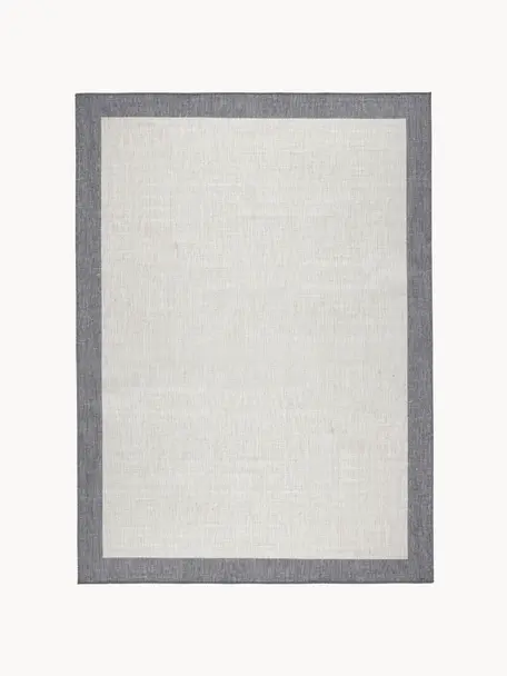 Tapis intérieur-extérieur, à faces distinctes Panama, 100 % polypropylène, Blanc cassé, gris, larg. 160 x long. 230 cm (taille M)