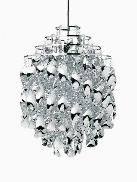 Lampa wisząca Spiral, Odcienie srebrnego, Ø 45 x W 60 cm