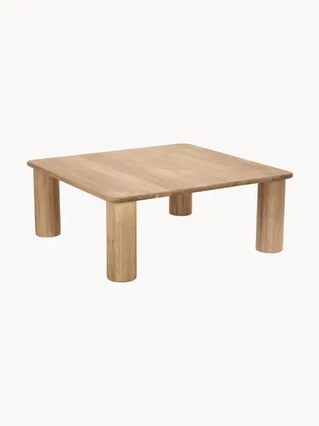 Konferenčný stolík z dubového dreva Didi, Masívne dubové drevo, ošetrené olejom, Dubové drevo, Š 90 x H 90 cm