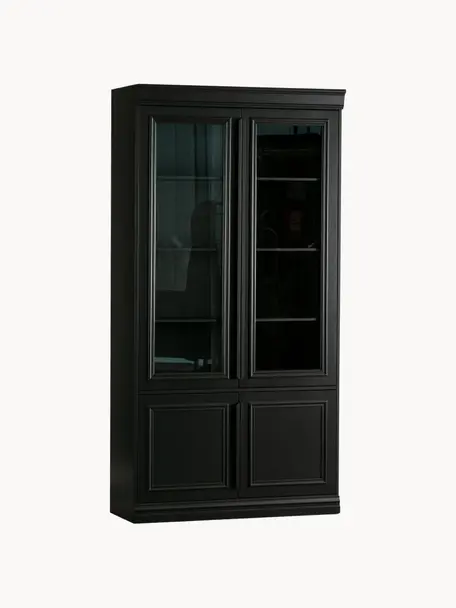 Čierna vitrína Organize, Čierna, Š 110 x V 215 cm
