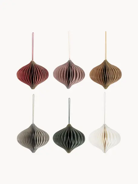Kerstboomhangersset Milay, 6 stuks, Meerkleurig, Ø 9 x H 9 cm