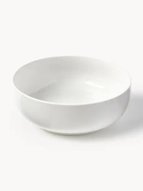 Ensaladera de porcelana Nessa, Porcelana, Off White brillante, Ø 25 cm