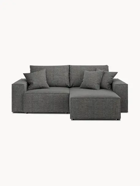 Rozkládací rohová pohovka s úložným prostorem Melow (3místná), Šedá, Š 250 cm, H 150 cm