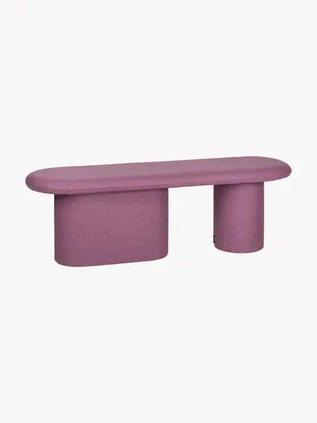 Banc rembourré Rull, Tissu lilas, larg. 130 x prof. 36 cm