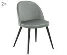 Moderne Samt-Polsterstühle Amy, 2 Stück
