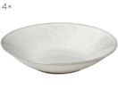 Assiettes creuses faites à la main Nordic Sand, 4 pièces