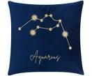 Funda de cojín de terciopelo Zodiac