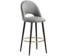 Chaise de bar en velours Rachel