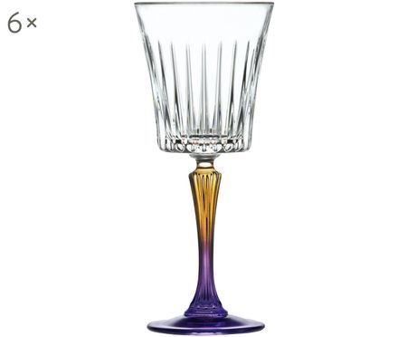 Verres à vin blanc en cristal Gipsy, 6 pièces