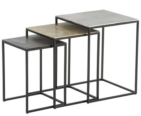 Set tavolini d'appoggio Dwayne, 3 pz.