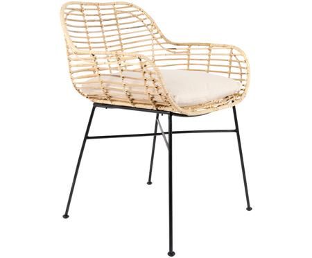 Chaise en rotin à accoudoirs Tiger