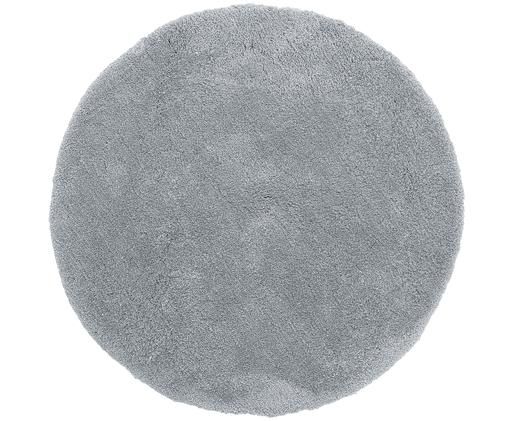 Tapis Rond Leighton à Poils Longs Gris Foncé