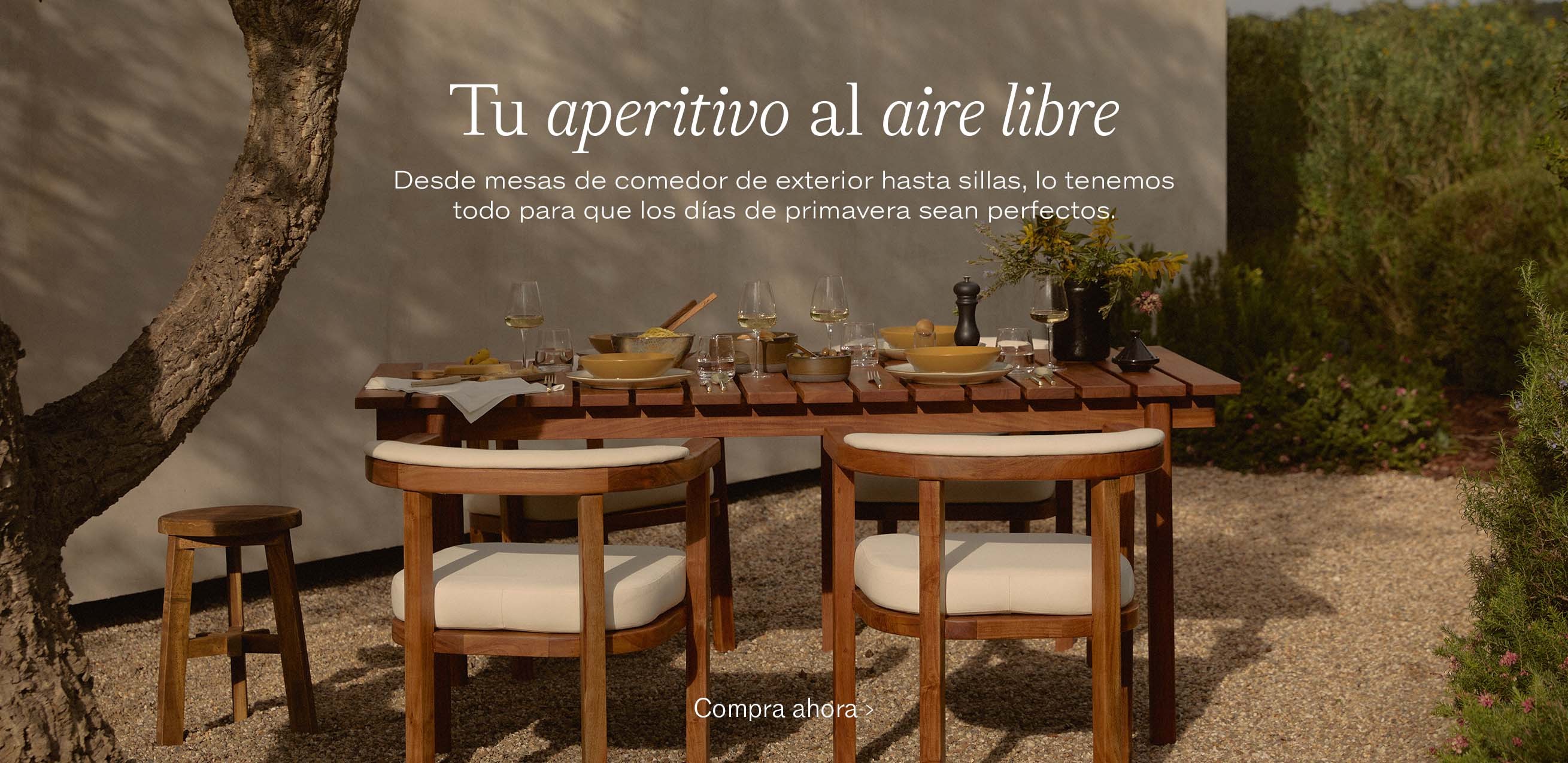 Tu cena al aire libre