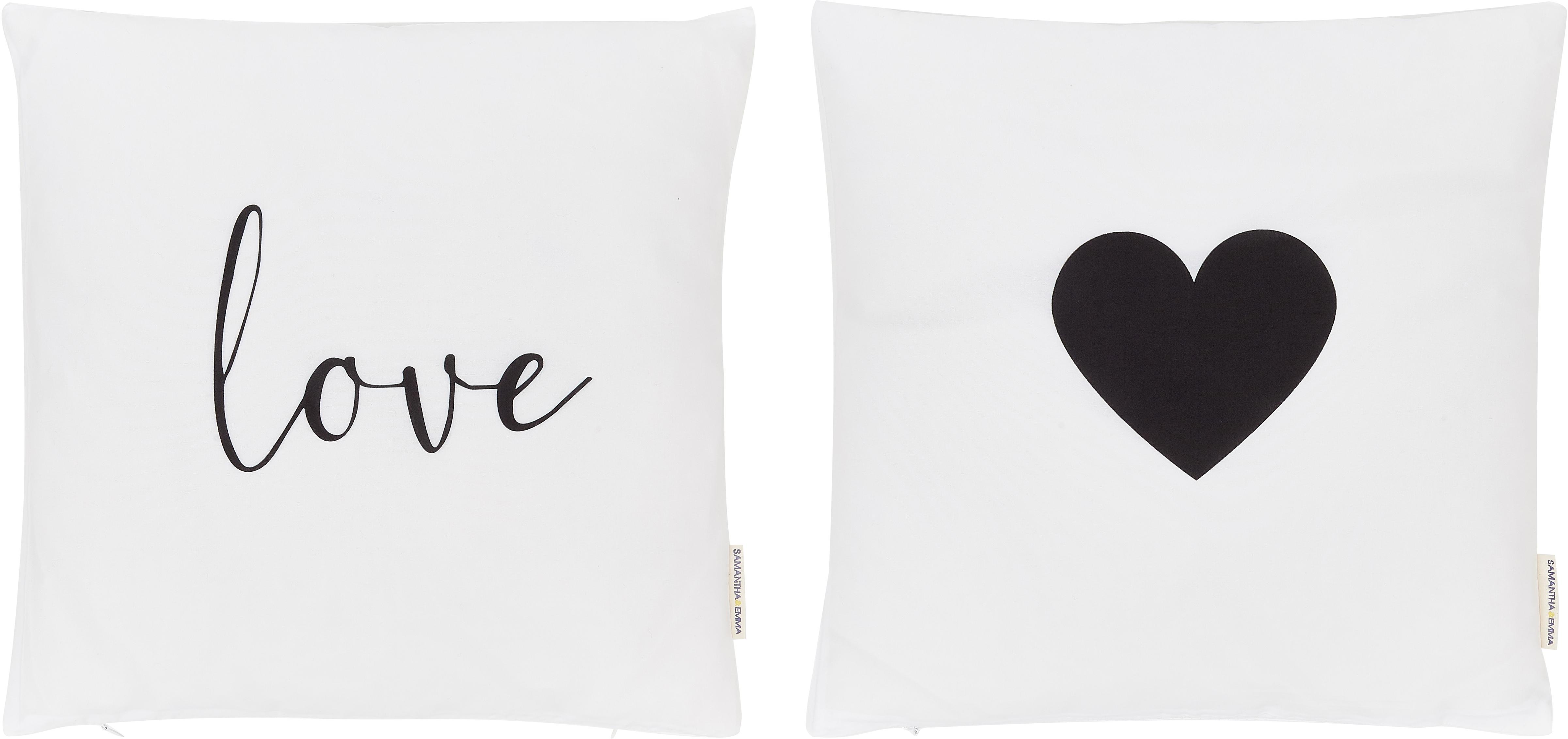 Housses De Coussin En Noir Et Blanc Love 2 Elem Westwingnow