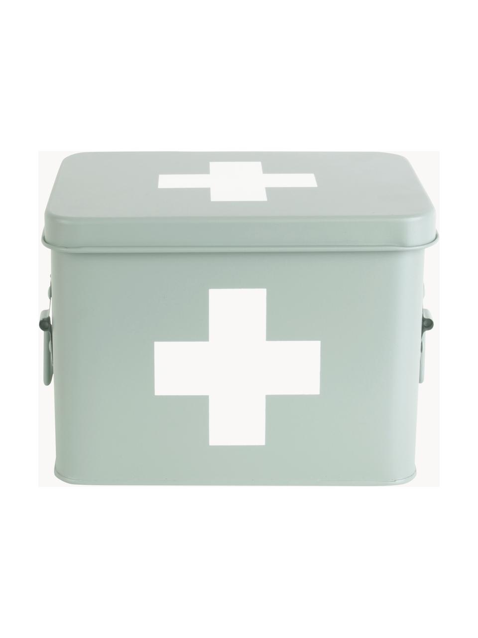 Aufbewahrungsbox Medicine, Metall, beschichtet, Mintgrün, B 21 x H 16 cm