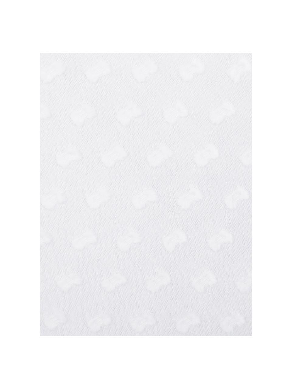 Dubbelzijdig perkal dekbedovertrek Adelaide, Bovenzijde: katoen, Weeftechniek: perkal (seersucker), Onderzijde: katoen, Weeftechniek: perkal, glad, Wit, 140 x 220 cm