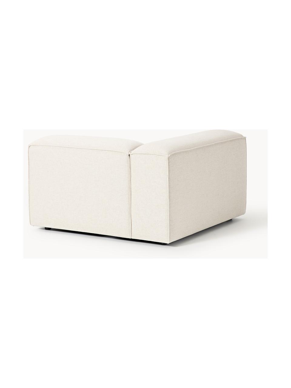 Eckmodul Lennon aus Leinen-Mix, Bezug: 50 % Viskose, 25 % Leinen, Gestell: Fichtenholz, Sperrholz, m, Füße: Kunststoff Dieses Produkt, Leinen-Mix Beige, B 119 x T 119 cm, Eckteil links