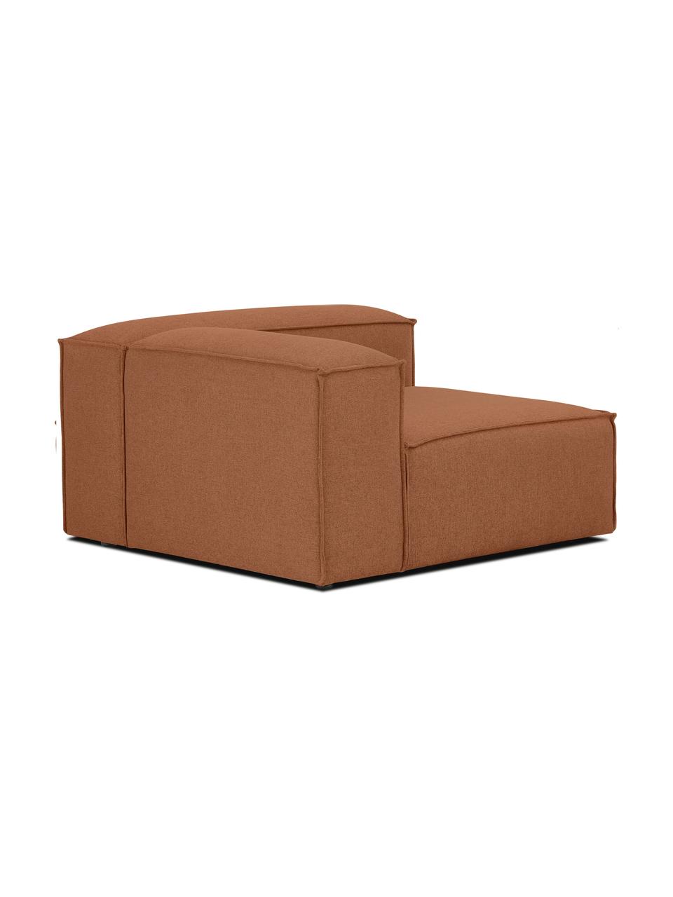 Eckmodul Lennon, Bezug: 100 % Polyester Der strap, Gestell: Massives Kiefernholz FSC-, Füße: Kunststoff, Webstoff Nougat, B 119 x T 119 cm, Eckteil links
