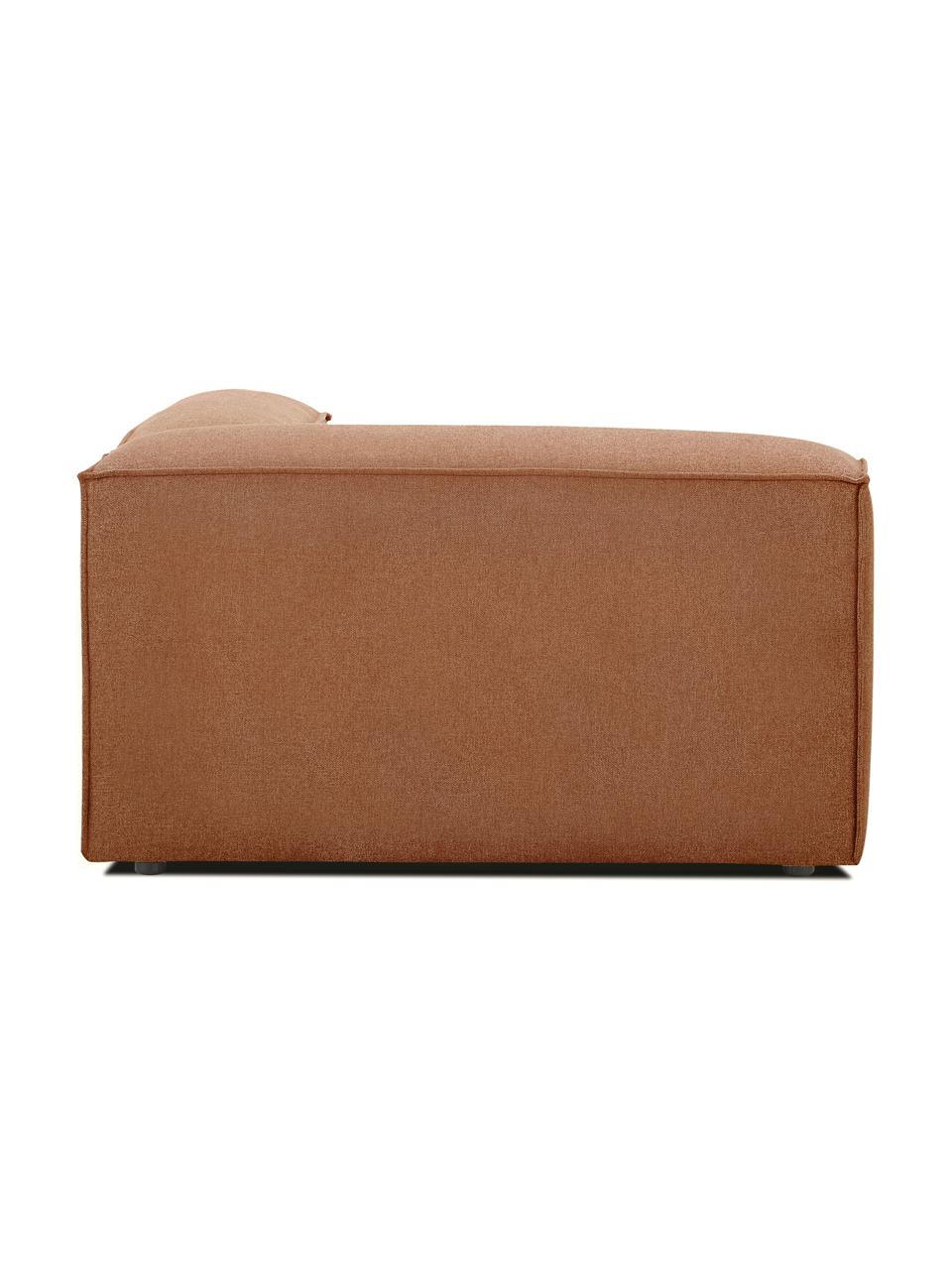 Moduł narożny Lennon, Tapicerka: 100% poliester Dzięki tka, Stelaż: lite drewno sosnowe, cert, Nogi: tworzywo sztuczne, Nugatowa tkanina, S 119 x G 119 cm, lewostronna