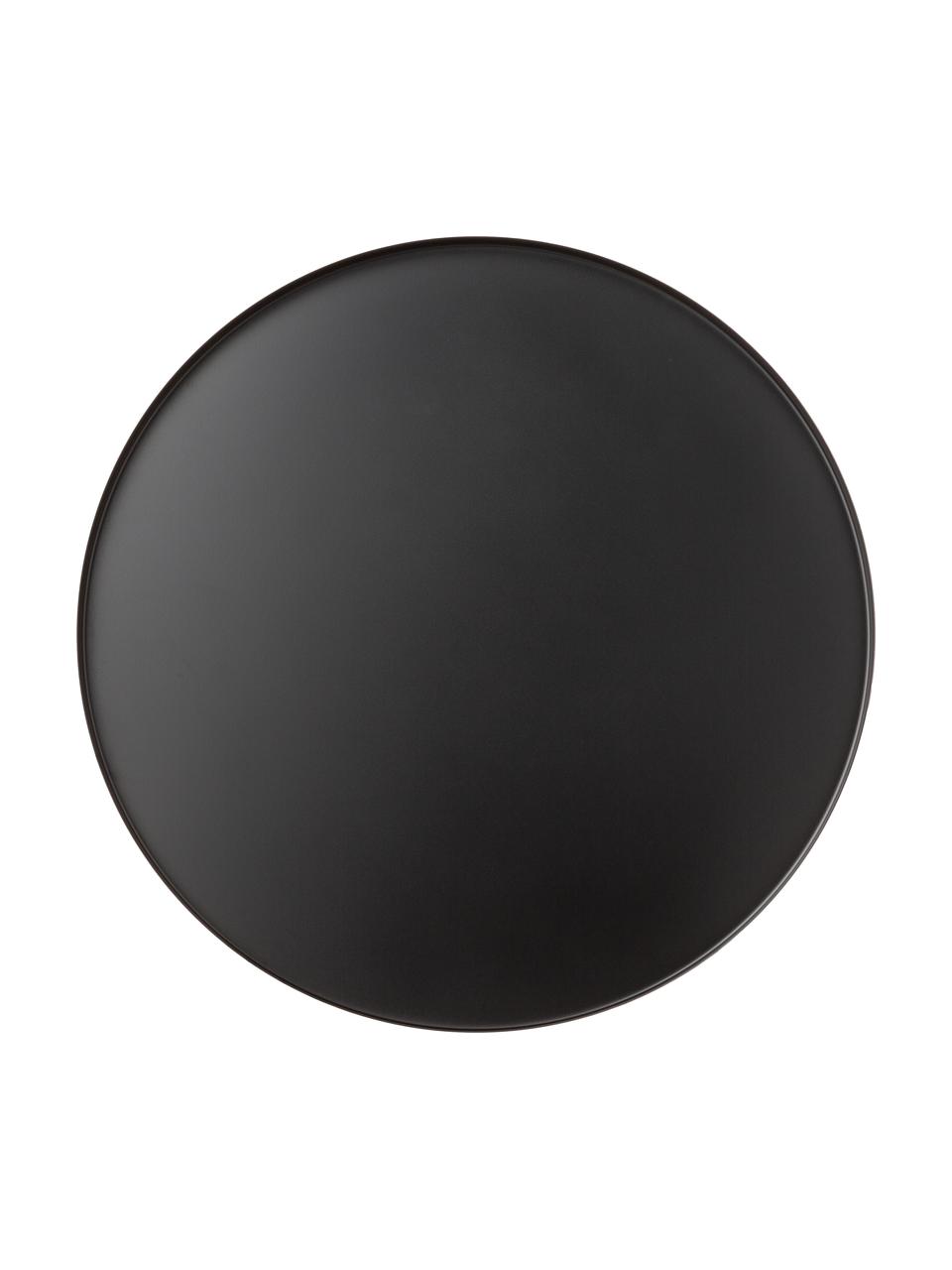 Velký kulatý dekorativní tác Circle, Nerezová ocel s práškovým nástřikem, Matná černá, Ø 40 cm