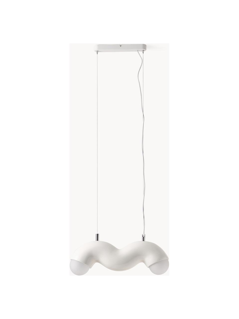 Lámpara de techo Memphis, Poliresina, Blanco crema, An 50 x F 16 cm