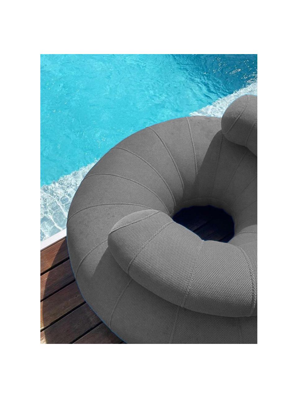 Outdoor-Loungesessel Don Out, handgefertigt, Bezug: 70 % PAN + 30 % PES, wass, Dunkelgrau, Ø 98 x H 50 cm