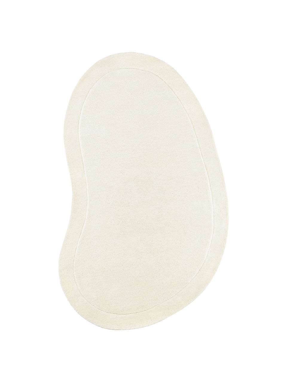 Ręcznie tuftowany dywan z wełny Kadey, Kremowobiały, S 120 x D 180 cm (Rozmiar S)
