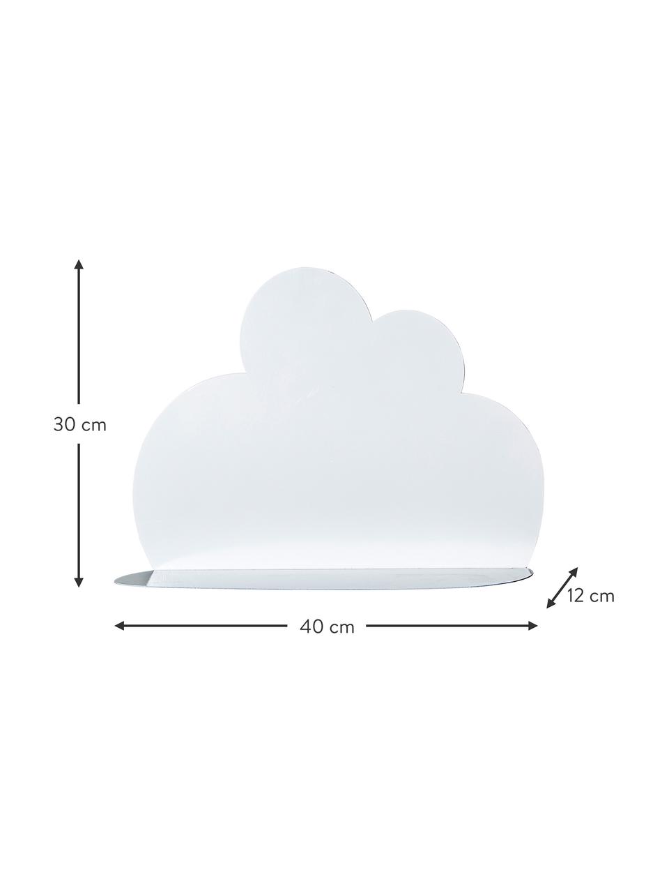 Dětská nástěnná police Maggie, Potažené železo, Bílá, Š 40 cm, V 30 cm