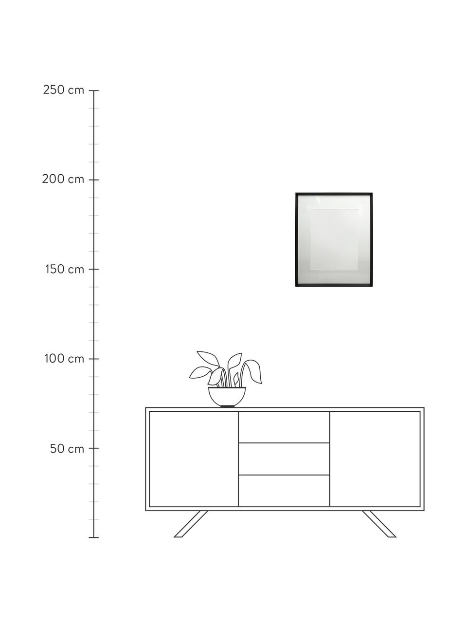 Fotolijstje Apatite, Gecoat hout, Zwart, 40 x 50 cm