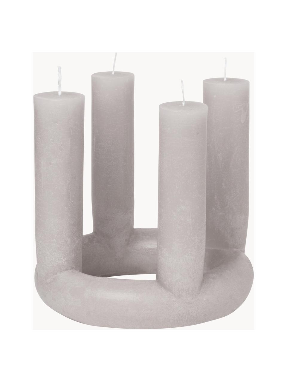 Adventná sviečka Lucia, Vosk, Svetlosivá, Ø 20 x V 18 cm