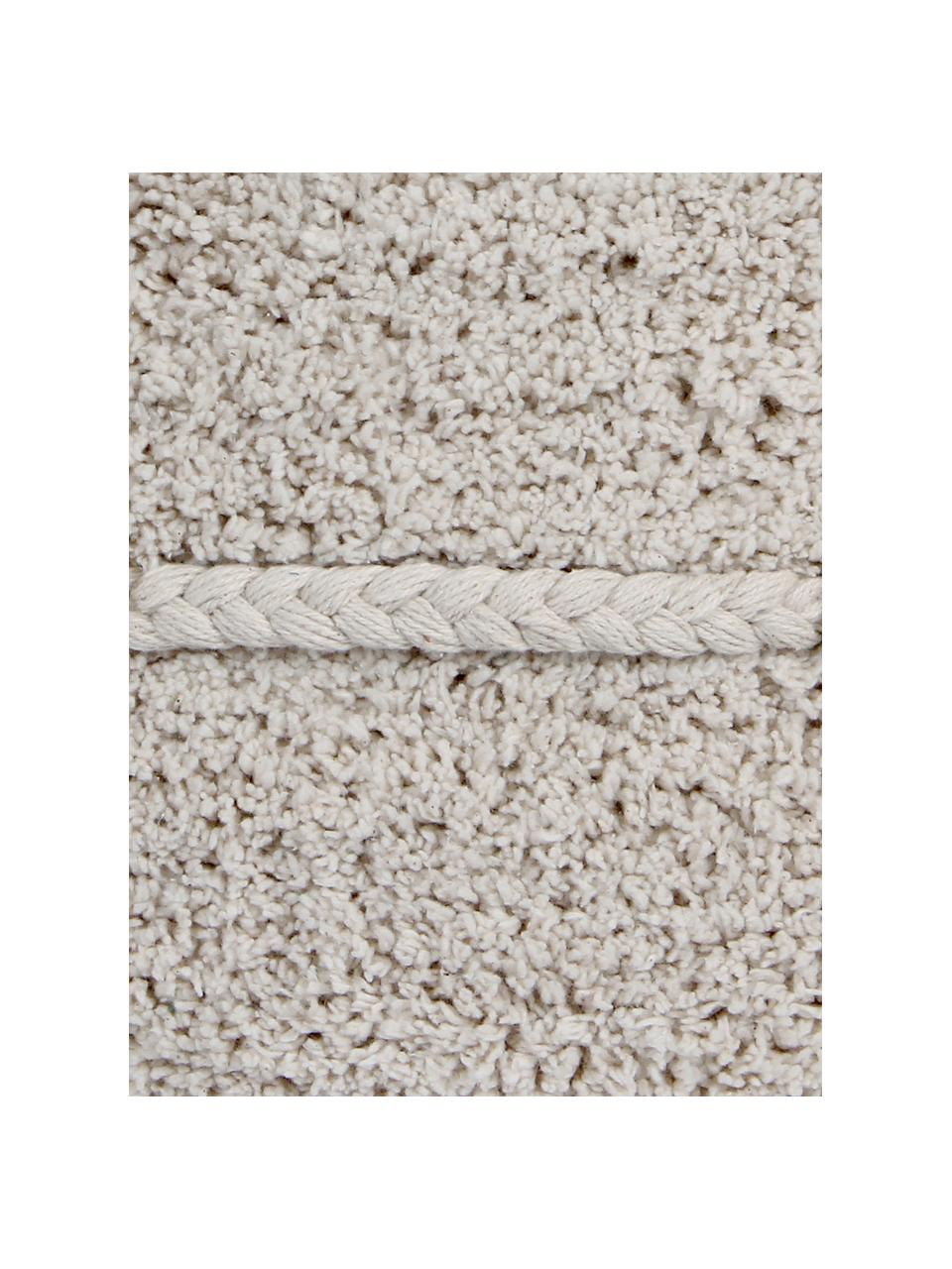 Puf infantil artesanal Chill, Tapizado: 97% algodón, 3% fibras si, Beige, Ø 50 x Al 20 cm