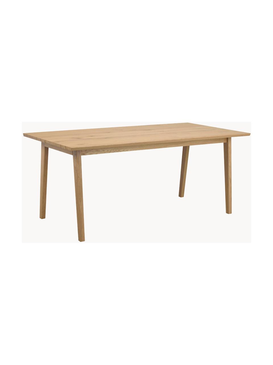 Mesa de comedor extensible Melfort, 180 - 280 x 90 cm, Tablero: fibras de densidad media , Bordes: madera de roble, Patas: madera de abedul maciza c, Madera de roble salvaje, An 180 x F 90 cm