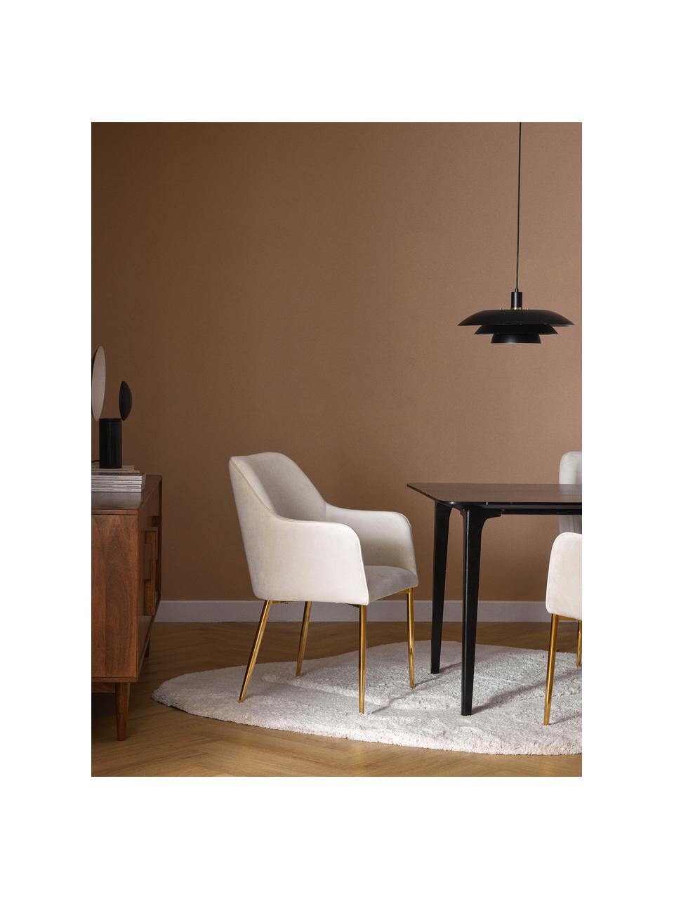 Zamatová stolička Ava, Zamatová svetlobéžová, Š 57 x H 63 cm