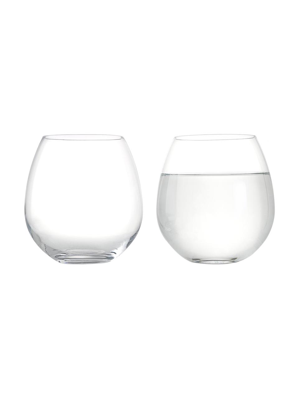Bicchieri Premium 2 pz, Vetro senza piombo, Trasparente, Ø 10 x Alt. 11 cm, 520 ml