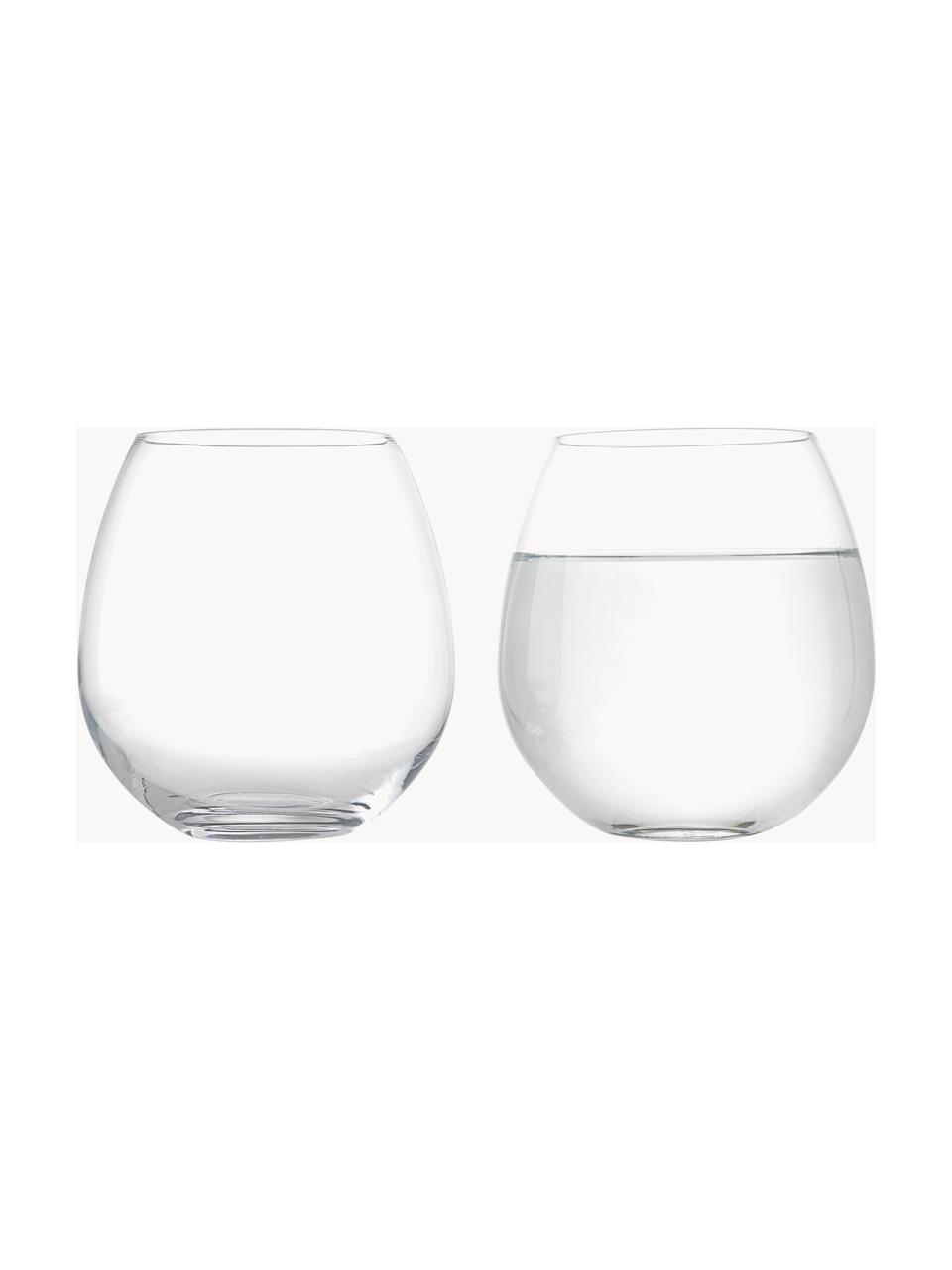 Waterglazen Premium, 2 stuks, Loodvrij glas, Transparant, Ø 10 x H 11 cm, 520 ml